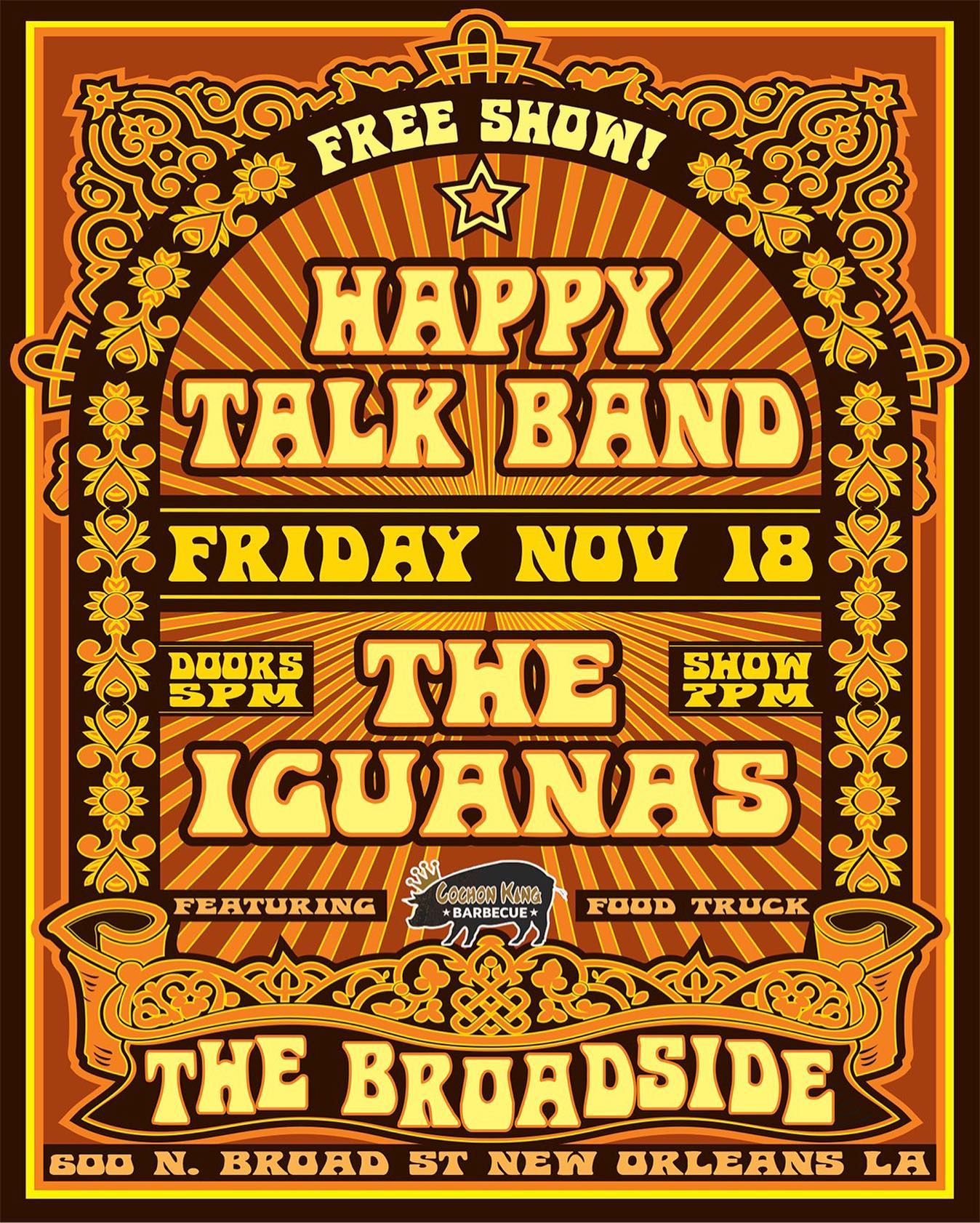 Happy Talk at The Broadside on Friday, November 18, 2022