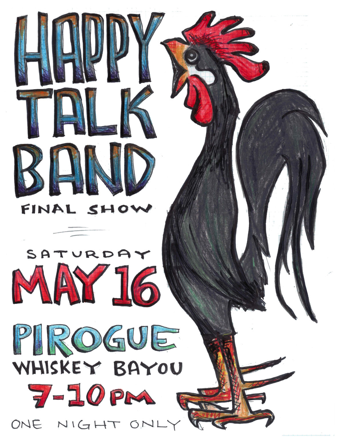 Happy Talk Farewell Show, Pirogue's Whiskey Bayou, May 16, 2026 artwork