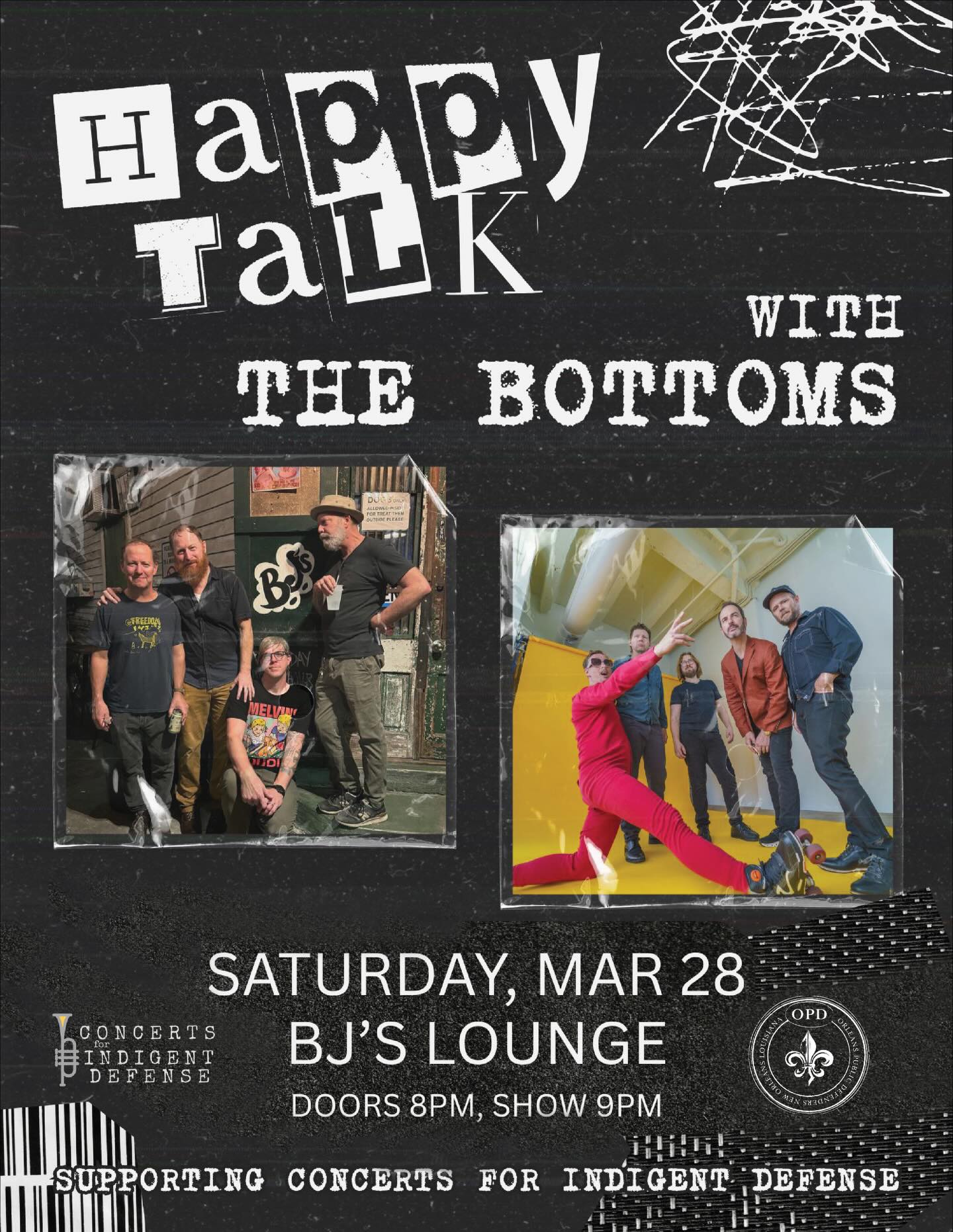 Happy Talk with The Bottoms Supporting Concerts for Indigent Defense - BJs Lounge - March 28, 2026 artwork